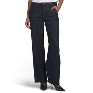 D. JEANS Rinse High Waisted Wide Leg Trousers With Side Tabs